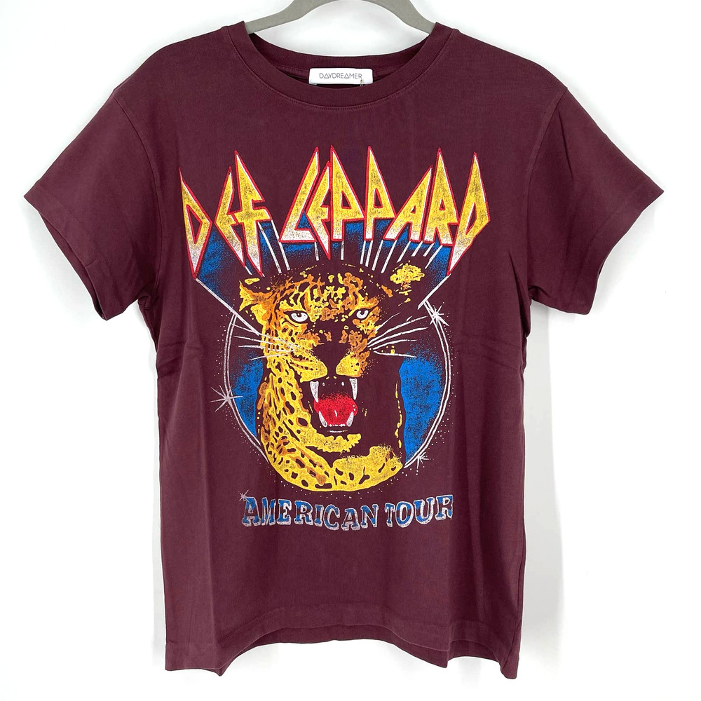 Daydreamer X Free People Def Leppard‎ American Tour Tee Huckleberry Small